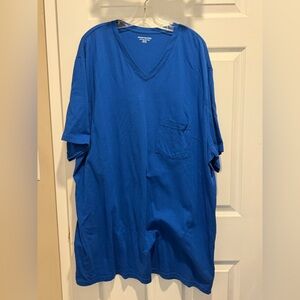 Amazon Essentials Blue Pocket Tee